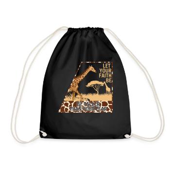 Chemise inspirante, que votre foi soit plus grande - Sac de sport léger - noir - Devant