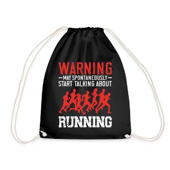 Running Runner Half Marathon - Drawstring Bag - black - Front