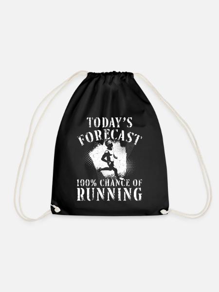 Running Runner Half Marathon - Drawstring Bag - black