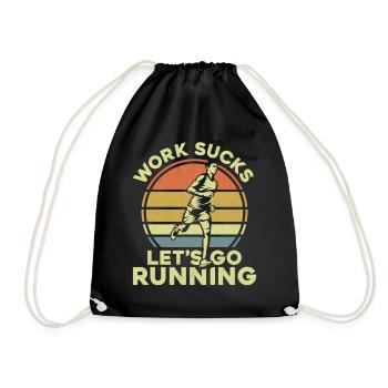 Running Runner Half Marathon - Turnbeutel - Schwarz - Vorne