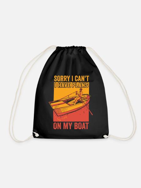 Ich Kann Nicht Ich Habe Pläne Für Mein Boot Hobby - Turnbeutel - Schwarz