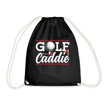 Golf Caddie Golfer Golfen Beruf - Turnbeutel - Schwarz - Vorne