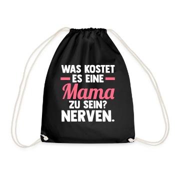 Mutter Mama - Turnbeutel - Schwarz - Vorne