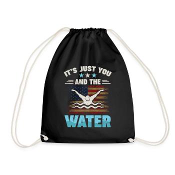 Schwimmtrainer Wassersporttrainer - Turnbeutel - Schwarz - Vorne