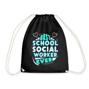 Meilleur travailleur social scolaire de tous les temps - Sac de sport léger - noir - Devant
