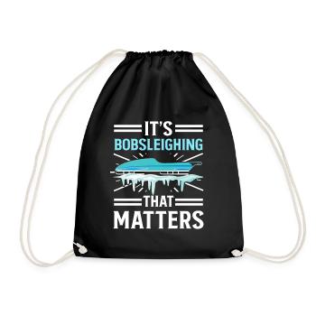 Bobsleighing Matters Bobsled Team - Turnbeutel - Schwarz - Vorne