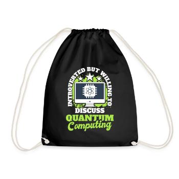 Quantum Computer Quantum Mechanics - Drawstring Bag - black - Front