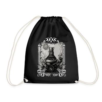 Magic Witch Trank Hexerei okkulte gotische Hexe - Turnbeutel - Schwarz - Vorne