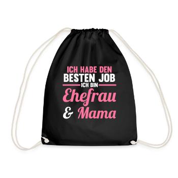 Mutter Mama - Turnbeutel - Schwarz - Vorne