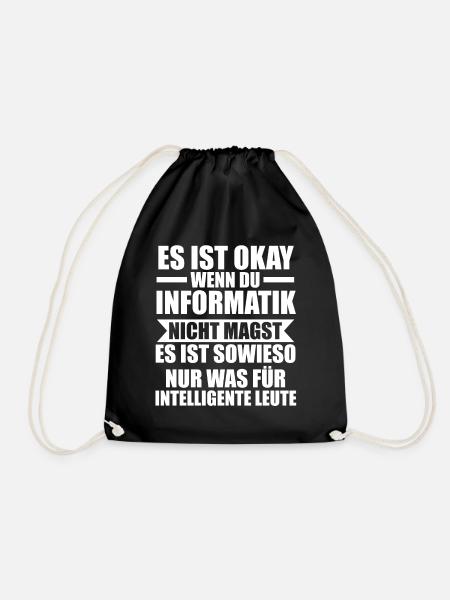 Informatik Programmierer IT Fachmann Informatiker - Turnbeutel - Schwarz