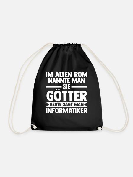 Informatik Programmierer IT Fachmann Informatiker - Turnbeutel - Schwarz