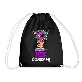 Drôle Ice Scream Zombie Ice Cream Monster - Sac de sport léger - noir - Devant