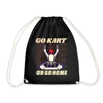 Go-Kart Racer Lap Race Track Racing Fun - Drawstring Bag - black - Front