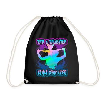 Father-Daughter, Dad-Daughter, Father's Day, Saying - Drawstring Bag - black - Front