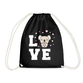 Koala Love Animal Welfare Bamboo Cute Koalas - Drawstring Bag - black - Front