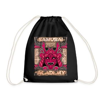 Japan Samurai-Krieger, Samurai-Academy Japan-Comic - Turnbeutel - Schwarz - Vorne