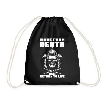 Skull Samurai guerrier japonais Katana Schwe - Sac de sport léger - noir - Devant
