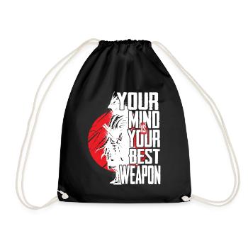 Samouraï Guerriers Japonais Ninja Épée Katana - Sac de sport léger - noir - Devant