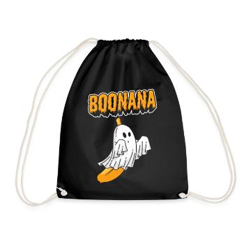 Halloween Boonana Gespenst Halloween Kostüm - Turnbeutel - Schwarz - Vorne