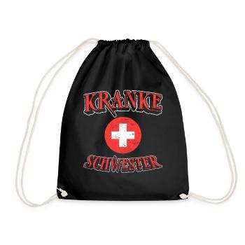 Halloween Kranke Schwester | Halloween Kostüm - Turnbeutel - Schwarz - Vorne