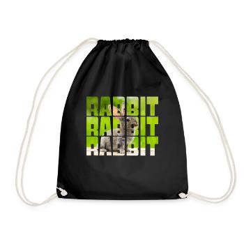 Hare - Drawstring Bag - black - Front