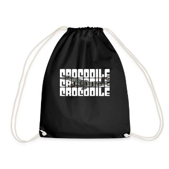 Crocodile - Drawstring Bag - black - Front