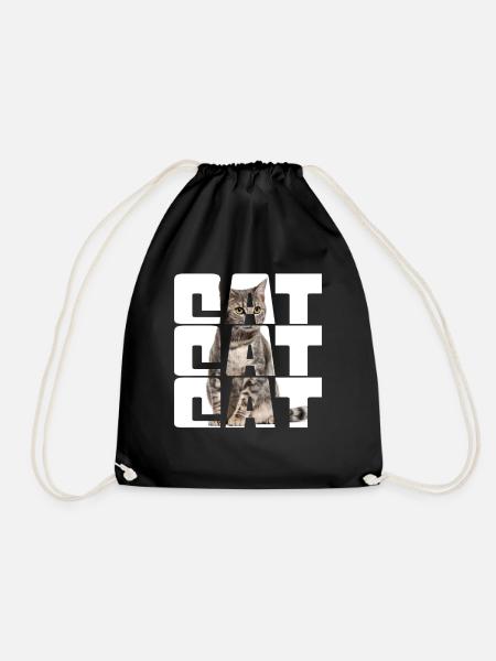 Katze - Turnbeutel - Schwarz