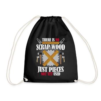Funny carpenter craftsman saying - Drawstring Bag - black - Front
