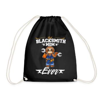 Best Blacksmith Mom Ever Metal Work Forge Hammer - Drawstring Bag - black - Front
