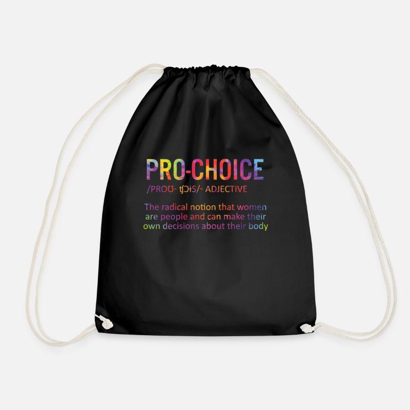 Pro Choice Definition TShirt, Pro Choice Shirt, - Turnbeutel - Schwarz
