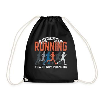 Running Runner Half Marathon - Drawstring Bag - black - Front