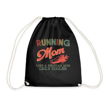 Coureur de course à pied Demi-marathon Maman - Sac de sport léger - noir - Devant