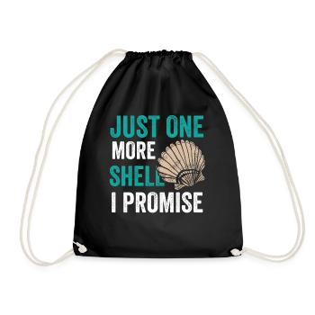 Only one more shell promised Collect shells - Drawstring Bag - black - Front