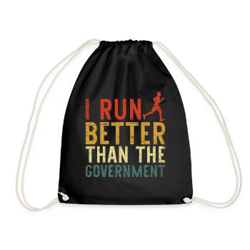 Running Runner Half Marathon - Drawstring Bag - black - Front