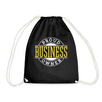Proud Business Owner Entrepreneur Founder CEO - Drawstring Bag - black - Front