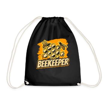 Beekeeping Beekeeping Beekeepers Honey Bee - Drawstring Bag - black - Front