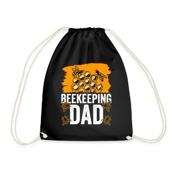 Beekeeper Papa Honey Bee Beekeeping - Drawstring Bag - black - Front