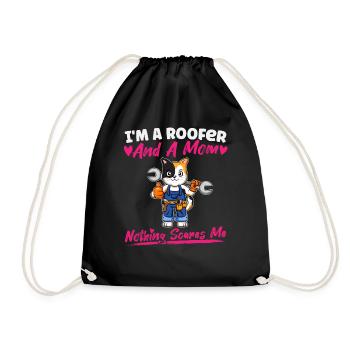 Je suis couvreur et maman rien ne me fait peur - Sac de sport léger - noir - Devant