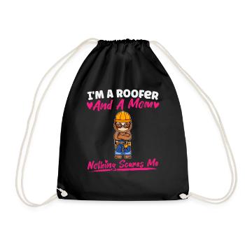 Je suis couvreur et maman rien ne me fait peur - Sac de sport léger - noir - Devant