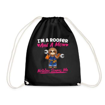 Je suis couvreur et maman rien ne me fait peur - Sac de sport léger - noir - Devant