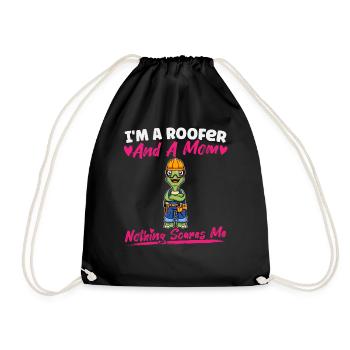 Je suis couvreur et maman rien ne me fait peur - Sac de sport léger - noir - Devant