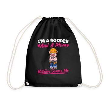 Je suis couvreur et maman rien ne me fait peur - Sac de sport léger - noir - Devant