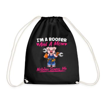 Je suis couvreur et maman rien ne me fait peur - Sac de sport léger - noir - Devant