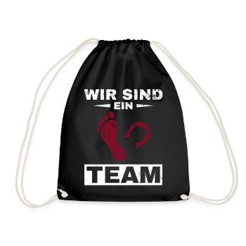Pferd Reiter Reiten Pferde Liebe - Turnbeutel - Schwarz - Vorne