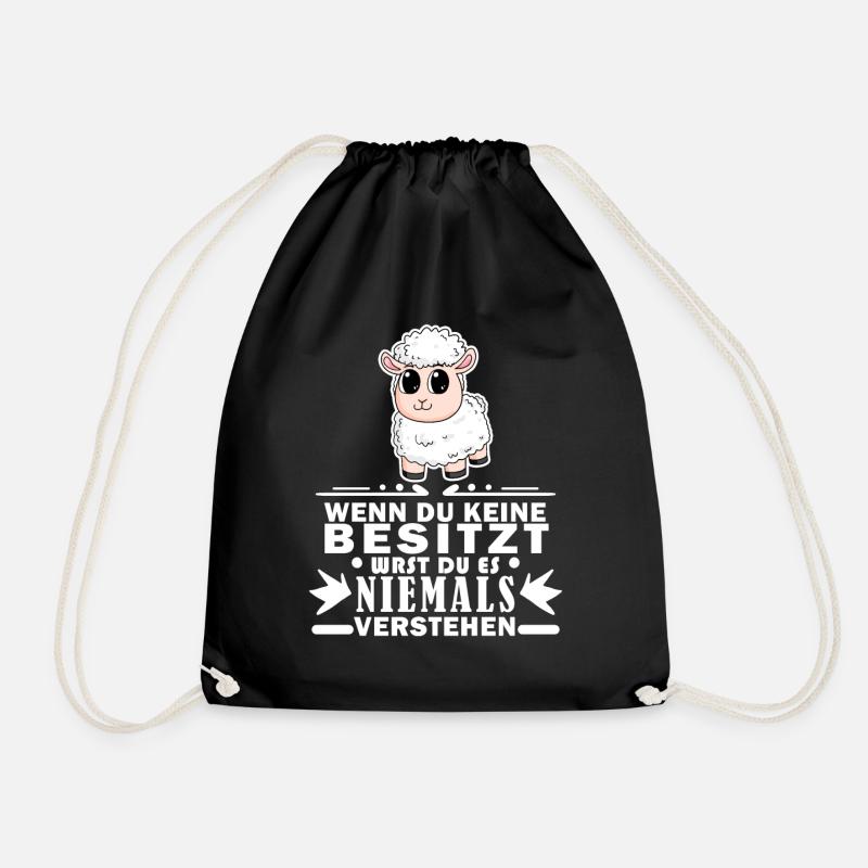 Schafe Schaf Schafzüchter Geschenk - Turnbeutel - Schwarz