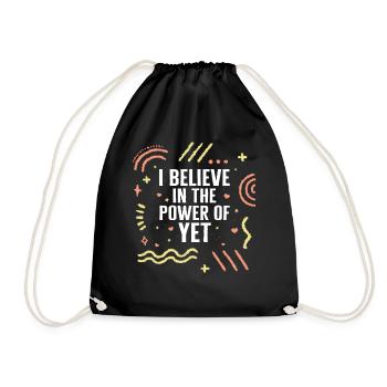 Chemise Positivité, Power Of Yet Tee, Jeunesse - Sac de sport léger - noir - Devant