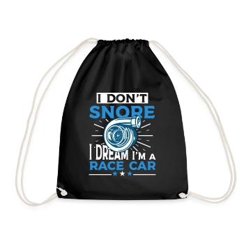 I don't snore Funny snoring - Drawstring Bag - black - Front