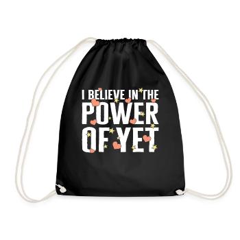 Chemise Positivité, Power Of Yet Tee, Jeunesse - Sac de sport léger - noir - Devant