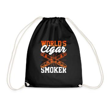 Smoking Tobacco Smoking Cigar lovers - Drawstring Bag - black - Front