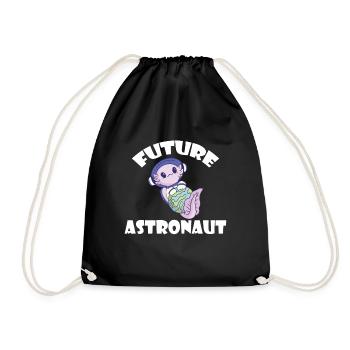 Axolotl Future Astronaut Space Universe Cosmonaut - Drawstring Bag - black - Front